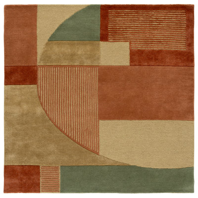 Fifth Avenue Hand Tufted Viscose,Wool, Cotton Geometric Indoor Rug