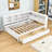 Full Size Wooden Daybed with Shelves and Drawers-130012700