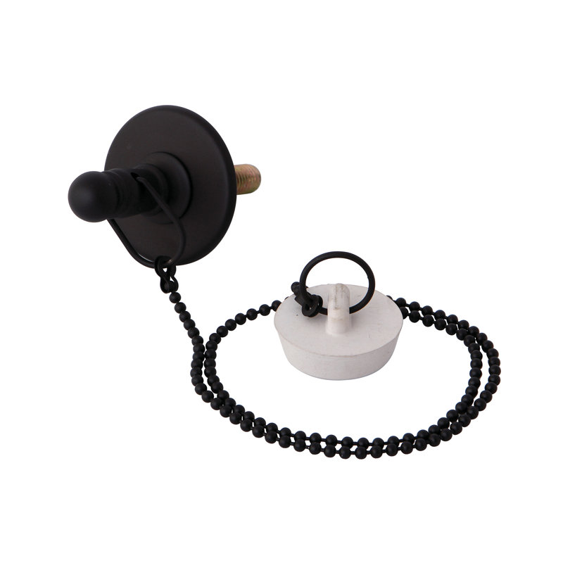1.25" Chain and Plug Bathroom Sink Drain, Polished Brass