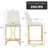 Upholstered Faux Leather Counter Stool-975938411