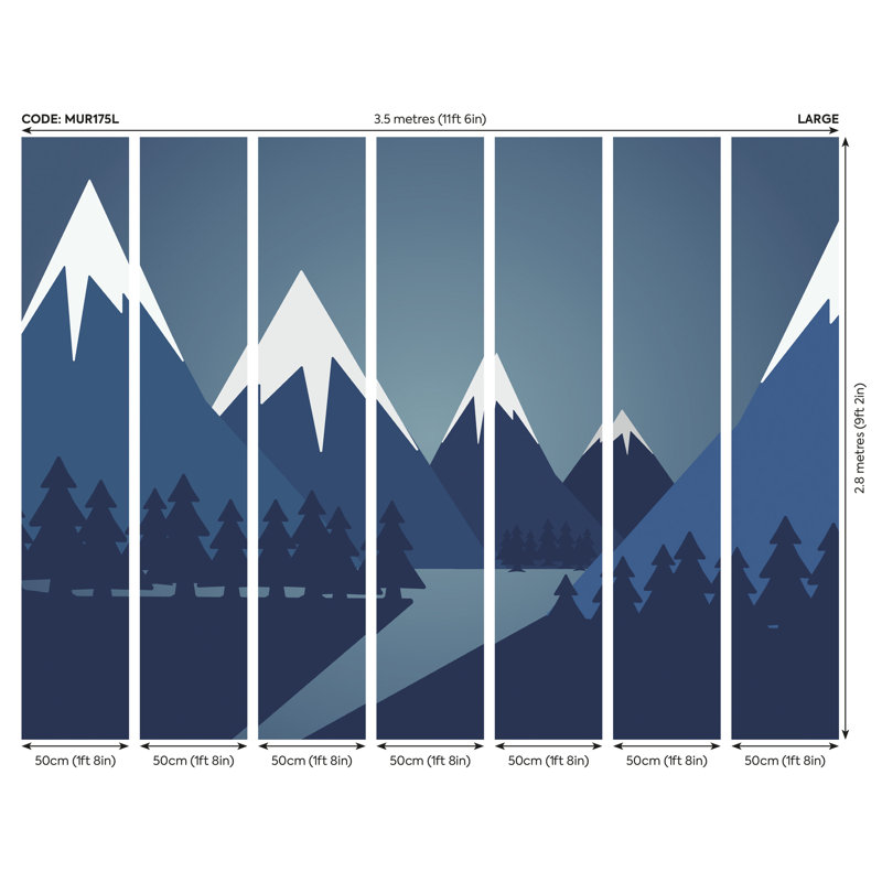 Funnell Matte Wall Mural, 280cm L x 350cm W