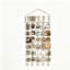 White Photo Display Board with Mini 30 Wooden Clips, for Wall Collage Photo Holder