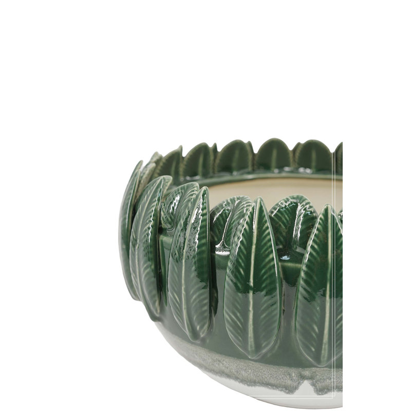 Bol en céramique vert tropical 10,8 x 10,8 x 7,1 po