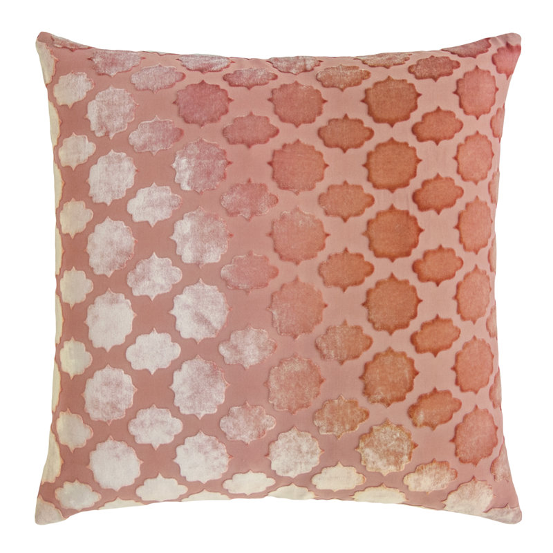 Square Velvet Pillow Cover & Insert, 22" x 22", Mango