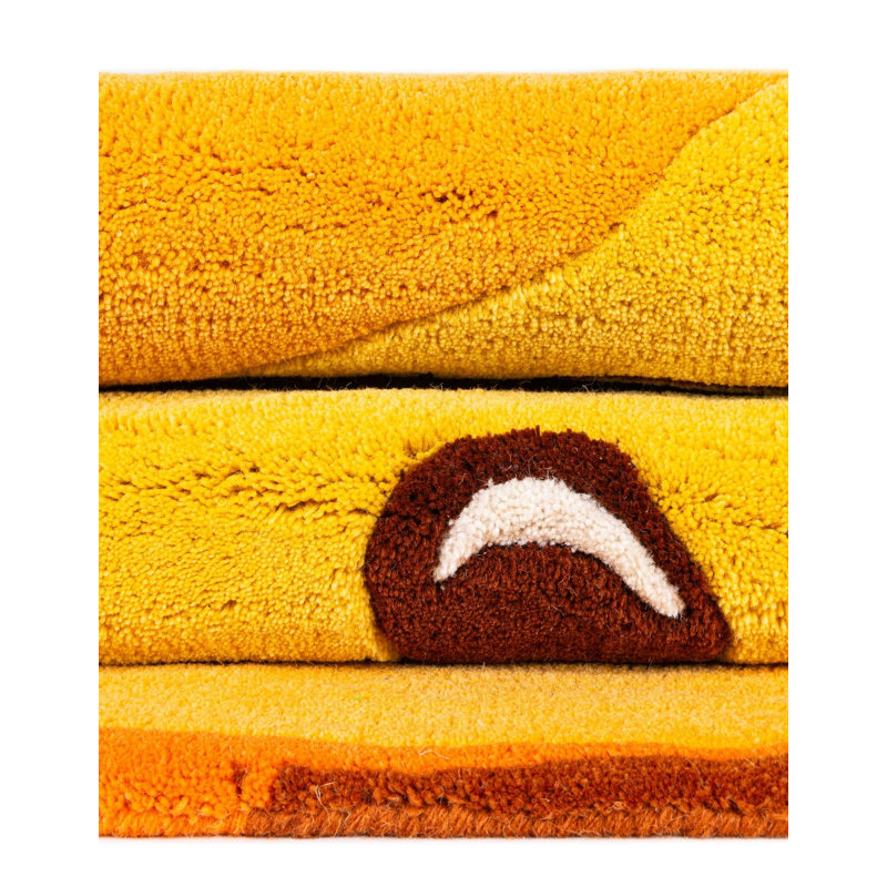 Tapis unique en laine pour enfants, Rond 2 pi