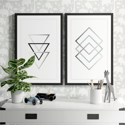 «Three contre Three Diptych», ensemble de 2 pièces encadrées