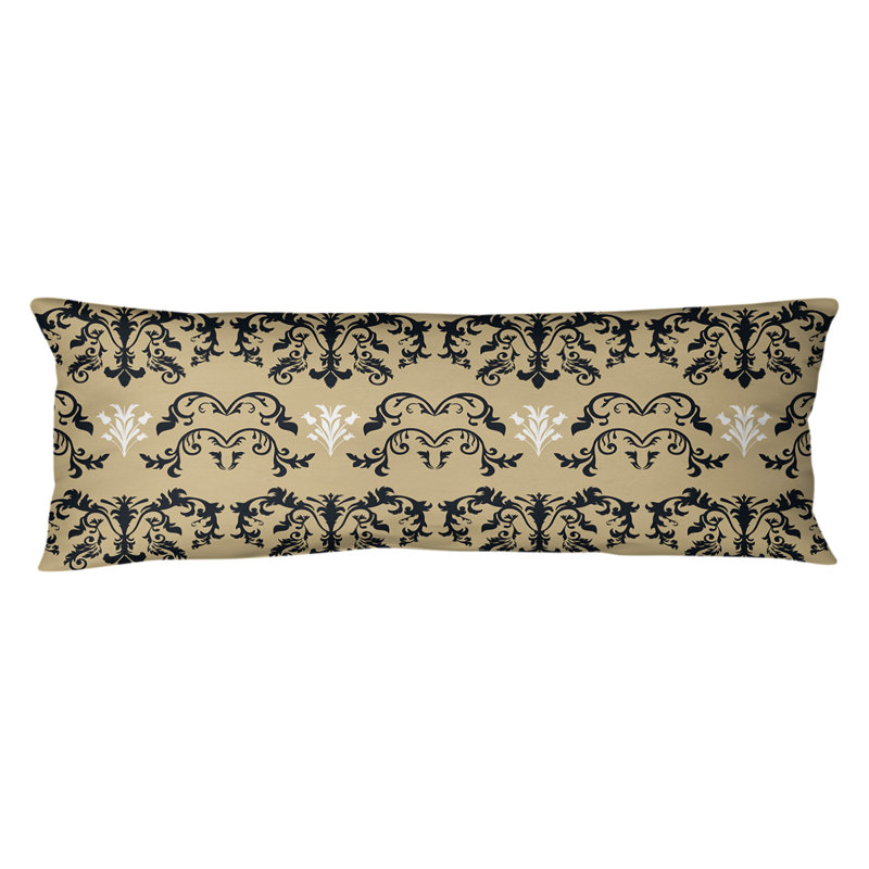 Polyester Medium Pillow, Polyester, Wheat/Black/White