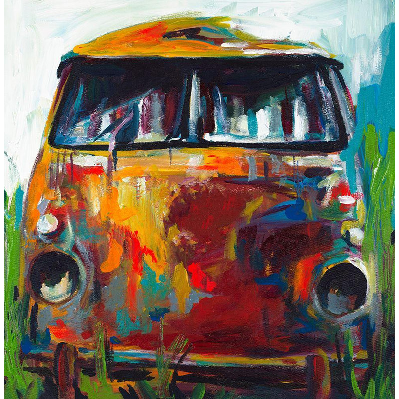 «Dakota Fields Beauchamp, Andy», reproduction d'art sur toile tendue sous le titre «Retro Love Bus», H 37 po x l 36 po