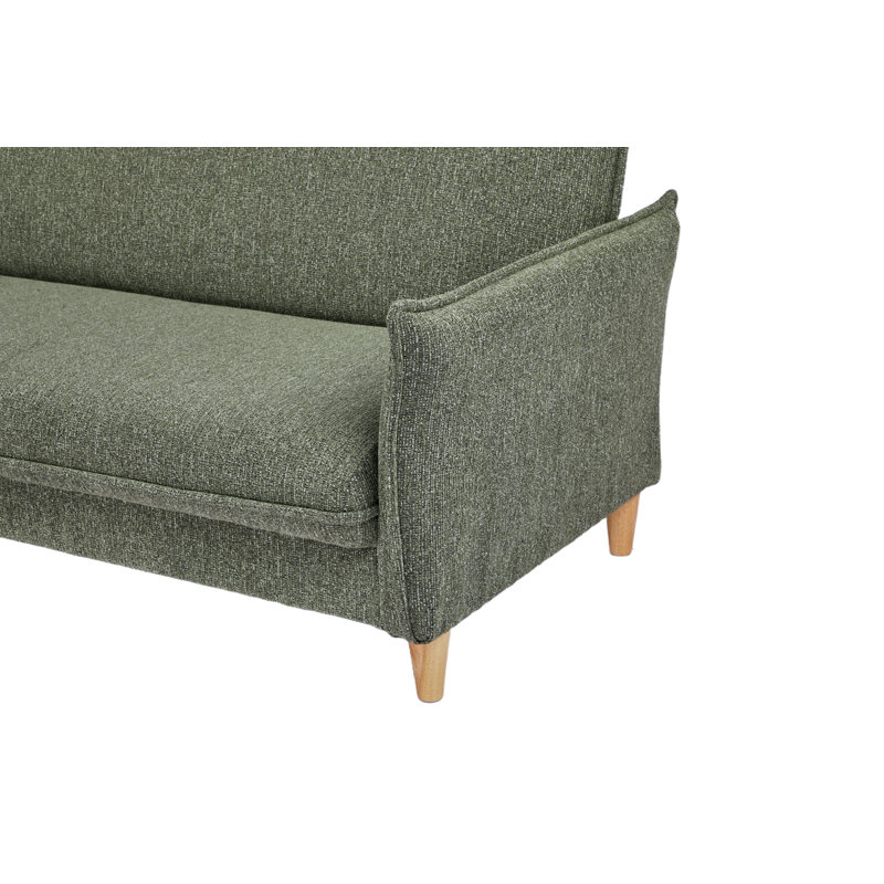 Clicto Fabric Click-Clark 3 Seater Sofa Bed with Storage, Green