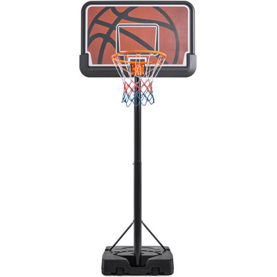 Height Adjustable Portable Foldable 43.7" Metal Basketball Hoop