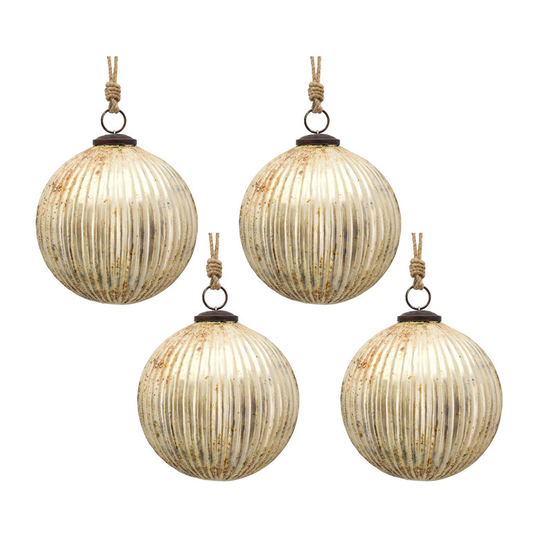 Boules de Noël en verre au mercure Gorney D6 "