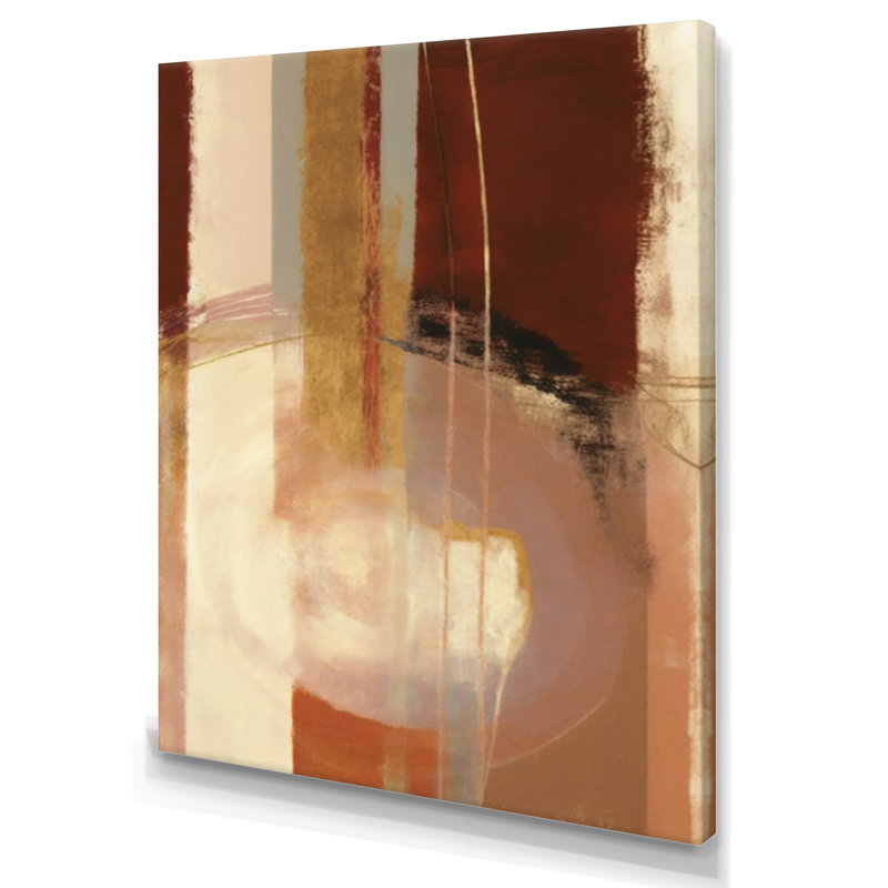 Chocolate Brown Elementary IV " Chocolate Brown Elementary IV ", 16" W x 32" H, Wrapped Canvas