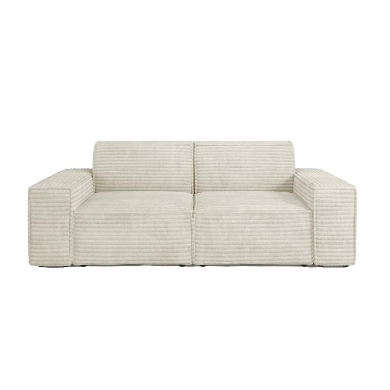 Mathushan 2 Seater Loveseat, Ecru