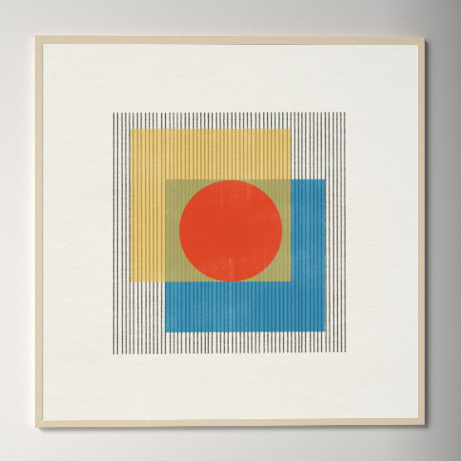 Midcentury Modern Object No 3 Print, Brown, 41" H x 41" W x 1" D