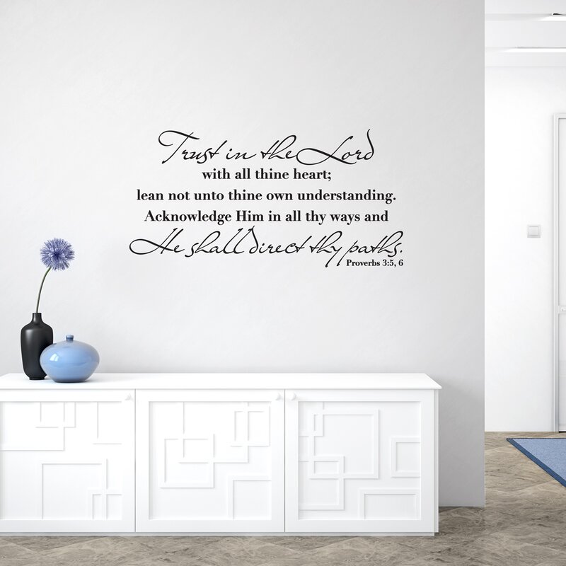 Wallums Wall Decor Proverbs 3:5, 6 Trust in the Lord Wall Decal ...