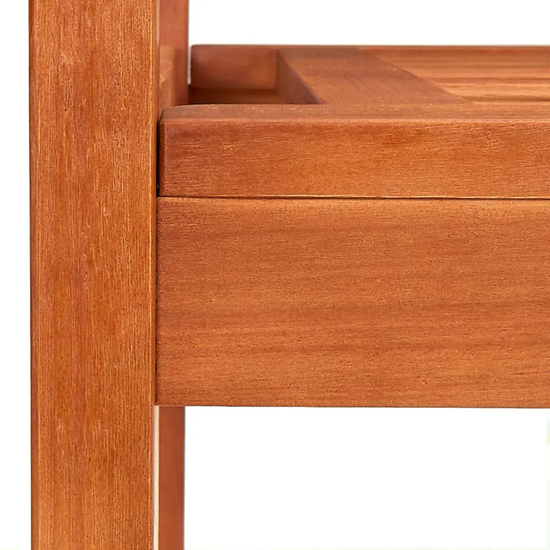 Tomita Solid Wood Eucalyptus Outdoor Bench, H 89 x W 120 x D 60cm