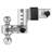 Adjustable Trailer Hitch 2.5" Receiver 4" Drop Tri-Ball Hitch 18500 lbs