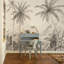 Grand Palm Lava Rock Peel and Stick Wall Mural 6 Panel Mural