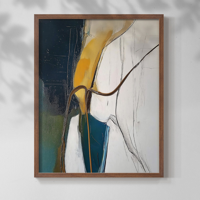 "ABSTRACT Series DCXL" par J Paul, Noyer, H 21 po x l 17 po