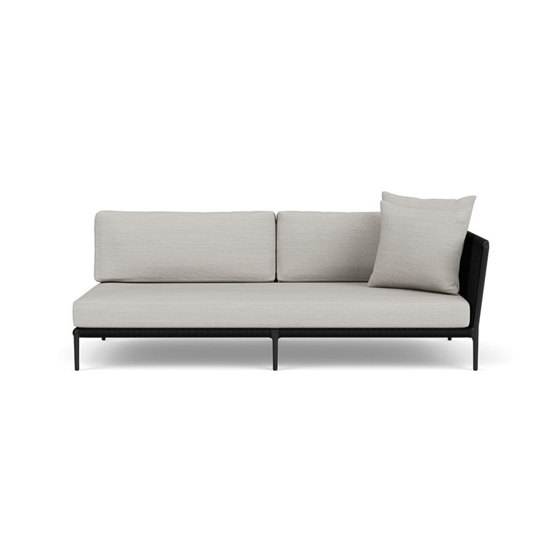 Otti Sectional Sofa, Whitesands, Black, Right Hand Facing