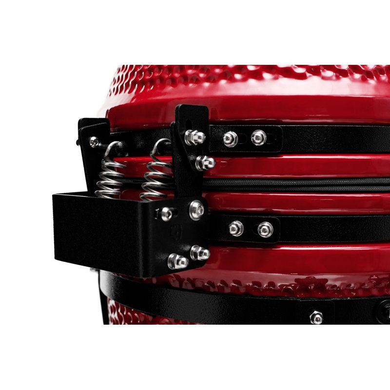 Kamado Bono 18cm W Wood Pellet Grill, Red