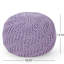 Pouf tricoté en coton lavande - ou coussin de sol capacité de poids de 200 lb