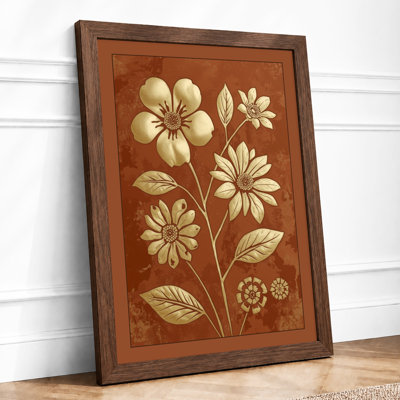 Study in Ochre Botanical - Framed Print