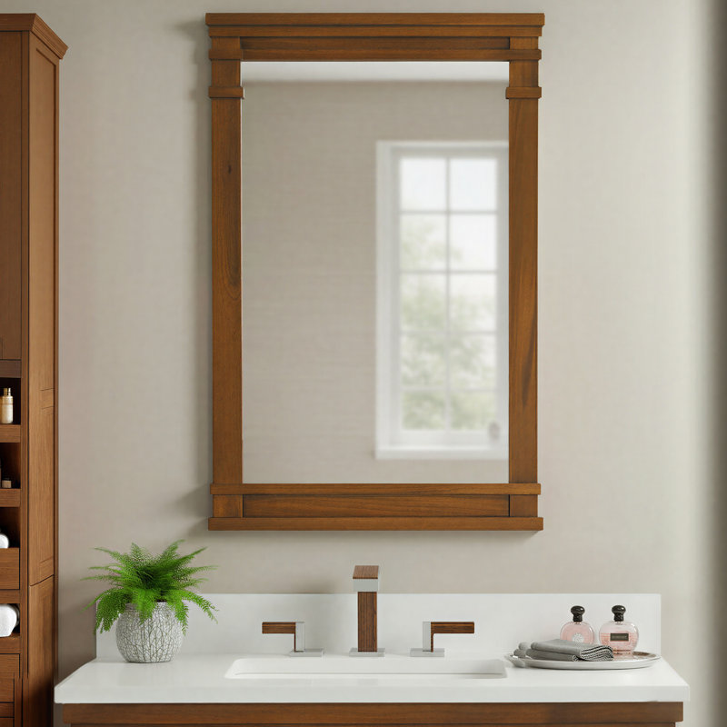Lankford Wood Mirror, 22 x 1.25 x 30, Walnut
