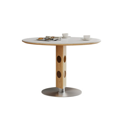 White Round Sintered Stone Dining table