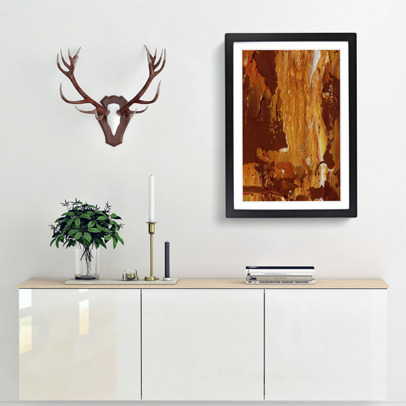 Abstract Art Painting Vol.458 by S.Johnson - Picture Frame Painting Print, 36cm H x 27cm W x 2cm D, Black Framed