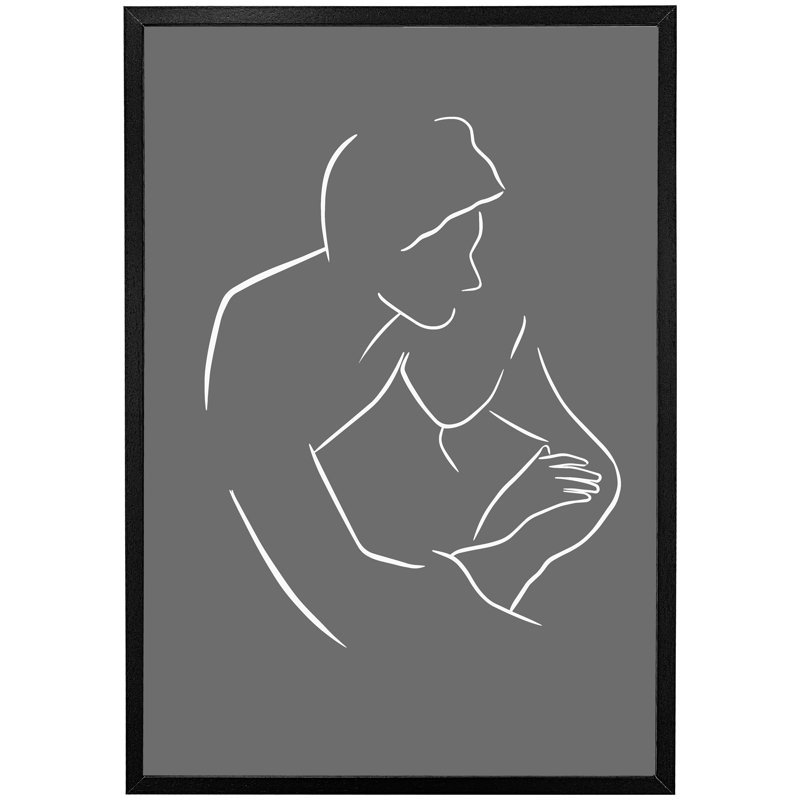 Ashvik Single Picture Frame Print, Black Framed, 114cm H x 76cm W x 4cm D