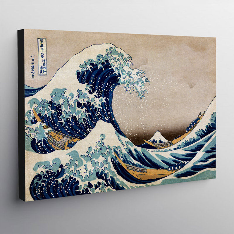 The Great Wave Off Kanagawa by Katsushika Hokusai - Wrapped Canvas Print, 61cm H x 81.3cm W x 3.8cm D