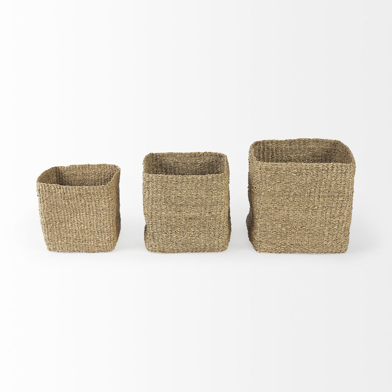 Ensemble de 3 paniers en ruppie maritime