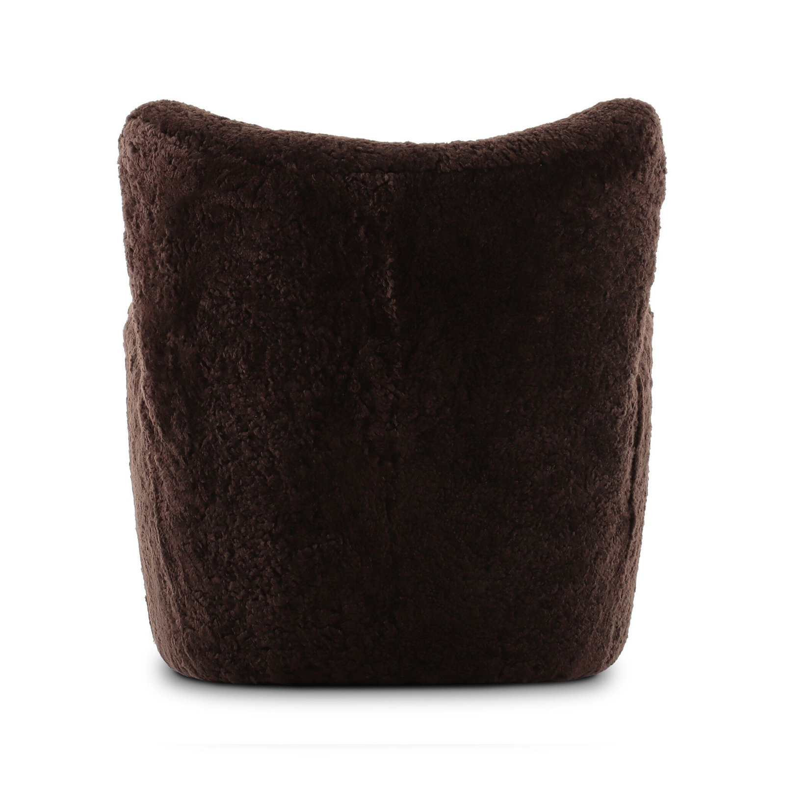 Bristow Wingback Chair, Cocoa Shearling