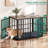 Gurmukh Corner Dog Crate Furniture with Divider and Bowls-379907552-379907554