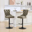 360 tabourets de bar pivotants à hauteur réglable, cuir pu pour cuisine de pub olive, de 2 hauteurs modernes, dossier, îlot confortable 2