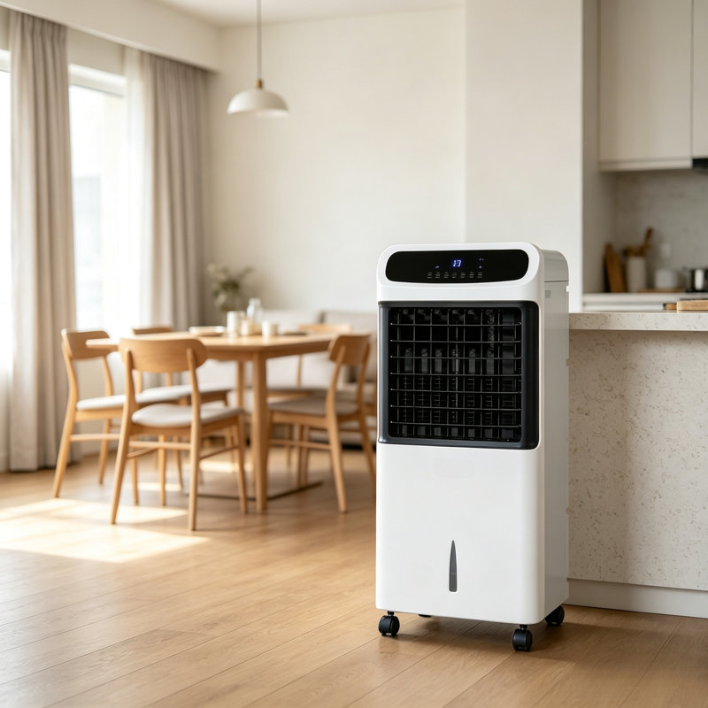 32 po H 32 po. Refroidisseur d'air par évaporation 32 po., Blanc