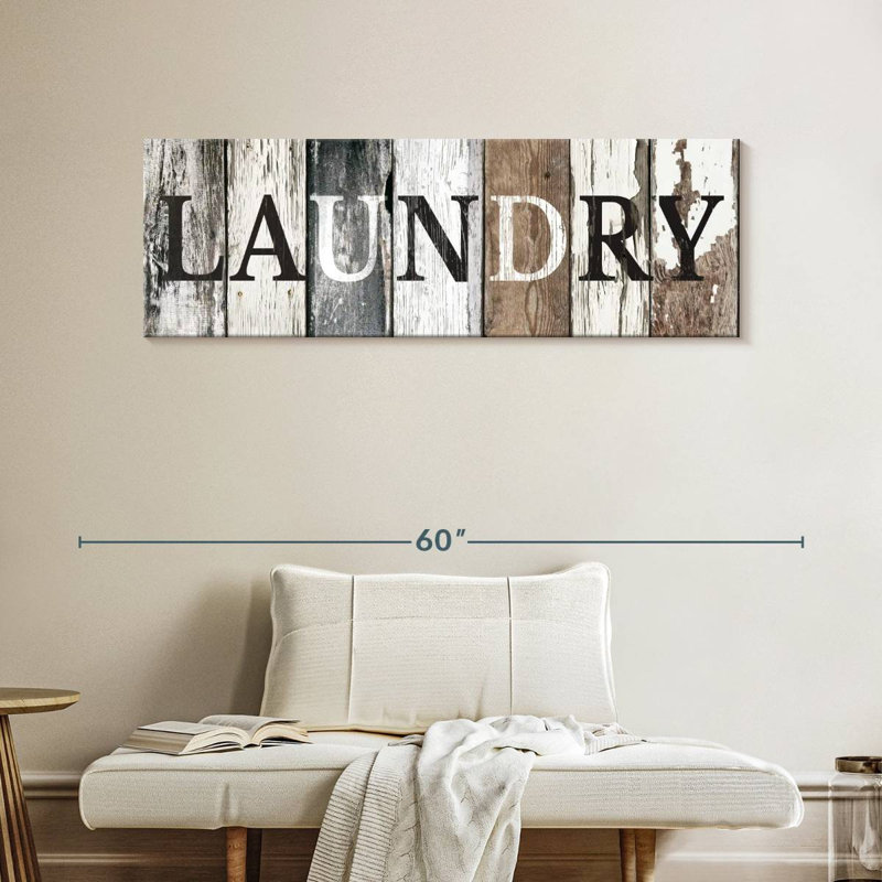 Impression sur toile  Rustic Laundry, H 16 po x l 48 po x P 1,25 po