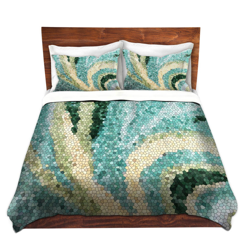 Ensemble de housse de couette mosaïque tourbillon, 1 housse simple + 1 taie standard