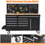 Armoire de rangement pour outils 61 pouces, coffre à outils et établi 61 pouces