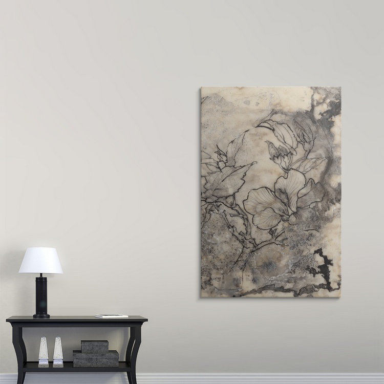 «Tigered Floral I» par Jennifer Goldberger, reproduction d'art, H 48 po x l 32 po x P 1,5 po, Toile