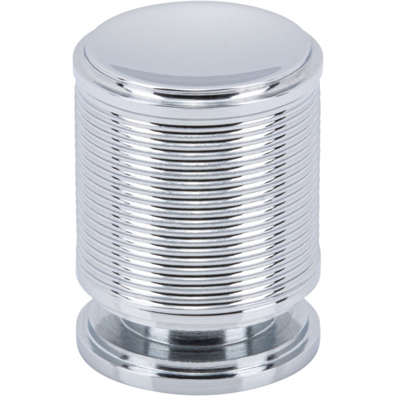 Vibe 3/4" Diameter Cylindrical Knob, Polished Chrome