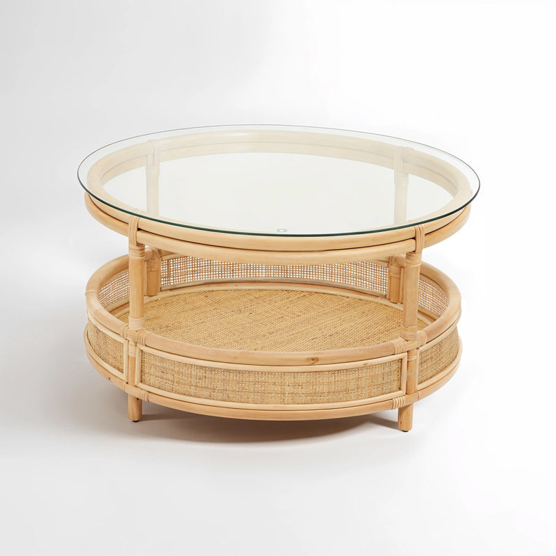 Drum Coffee Table with Storage