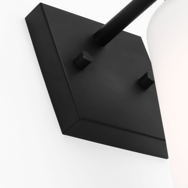 Miles Small Vanity from Generation Lighting , Midnight Black, White