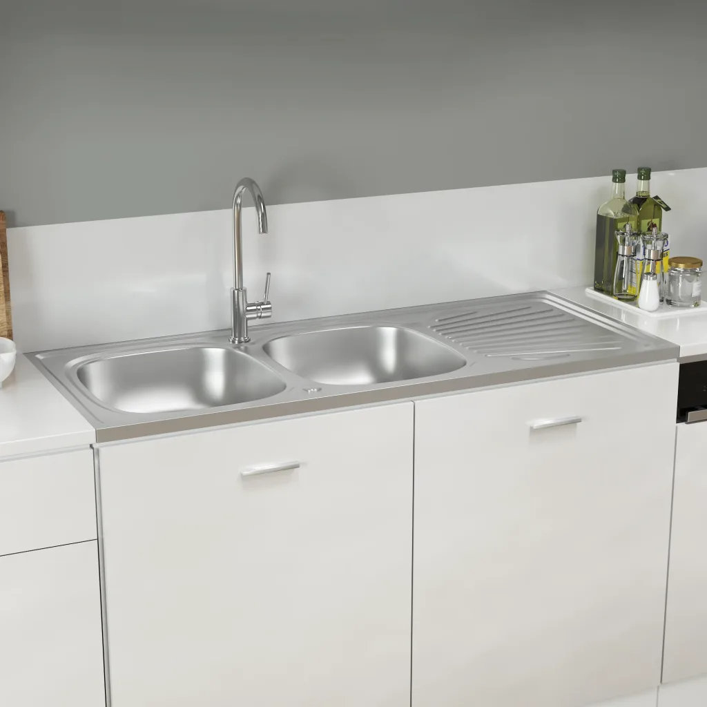 Toney Double Bowl Inset Kitchen Sink