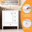 Meuble-lavabo blanc 30 po avec lavabo en céramique et 3 tiroirs, armoire moderne en bois massif-324590778