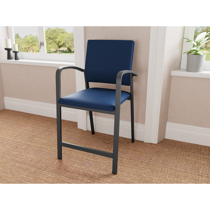Chaise en métal Newport, Bleu impérial Patriot Plus, Charcoal