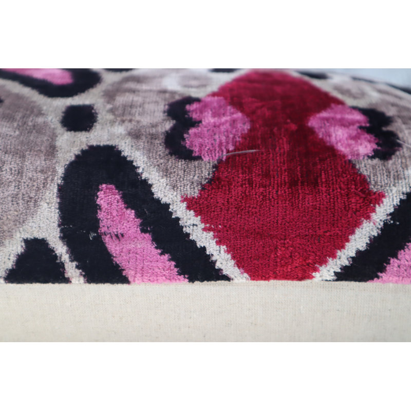 Velvet Rectangular Pillow Cover & Insert, Red Geometric Shapes