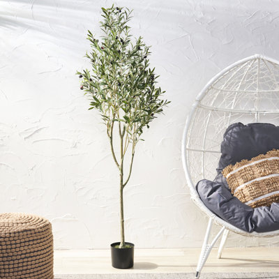 Olive artificiel 180 cm - Ajoutez de la verdure à votre espace. Apparence réaliste, branches minces. Pour plus de commodité. H 71,8 po x l 26,75 po. Structure de branche réaliste, foncé
