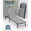Chaise longue d'extérieur en aluminium sans assemblage, ensemble de 2 chaises d'extérieur en aluminium, chaise longue de piscine à dossier ajustable au bord de la piscine à dossier réglable (ensemble de 2)